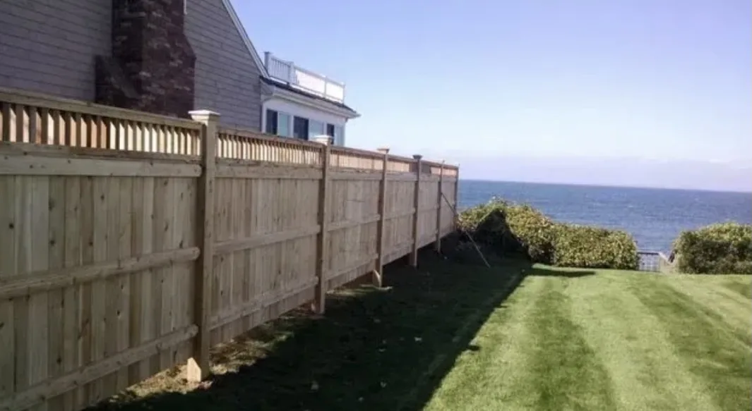 Cedar Privacy Fence with Waterfront View project by Excalibur Fence and Iron Works