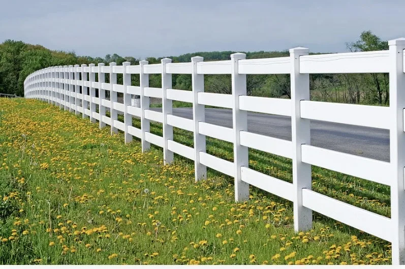 Vinyl Ranch Rail Fence project by Excalibur Fence and Iron Works